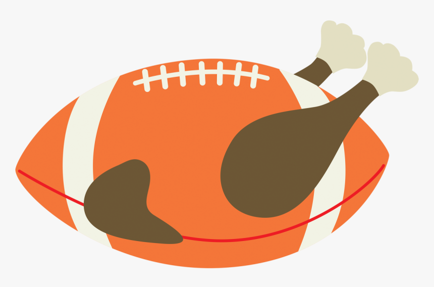 Orange Football - Thanksgiving Football Png, Transparent Png