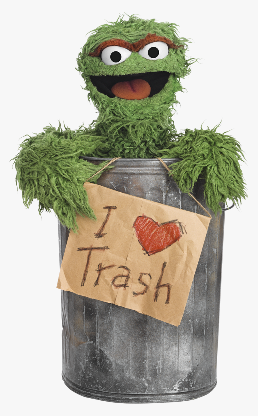 Oscar The Grouch I Love Trash , Png Download - Oscar The Grouch I Love Trash, Transparent Png
