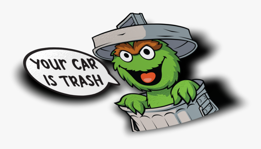 Oscar The Grouch Sticker - Cartoon, HD Png Download