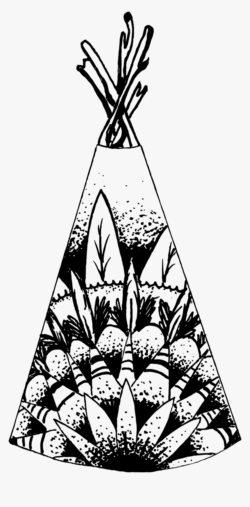 Transparent Boho Clipart - Tattoo Tepee, HD Png Download
