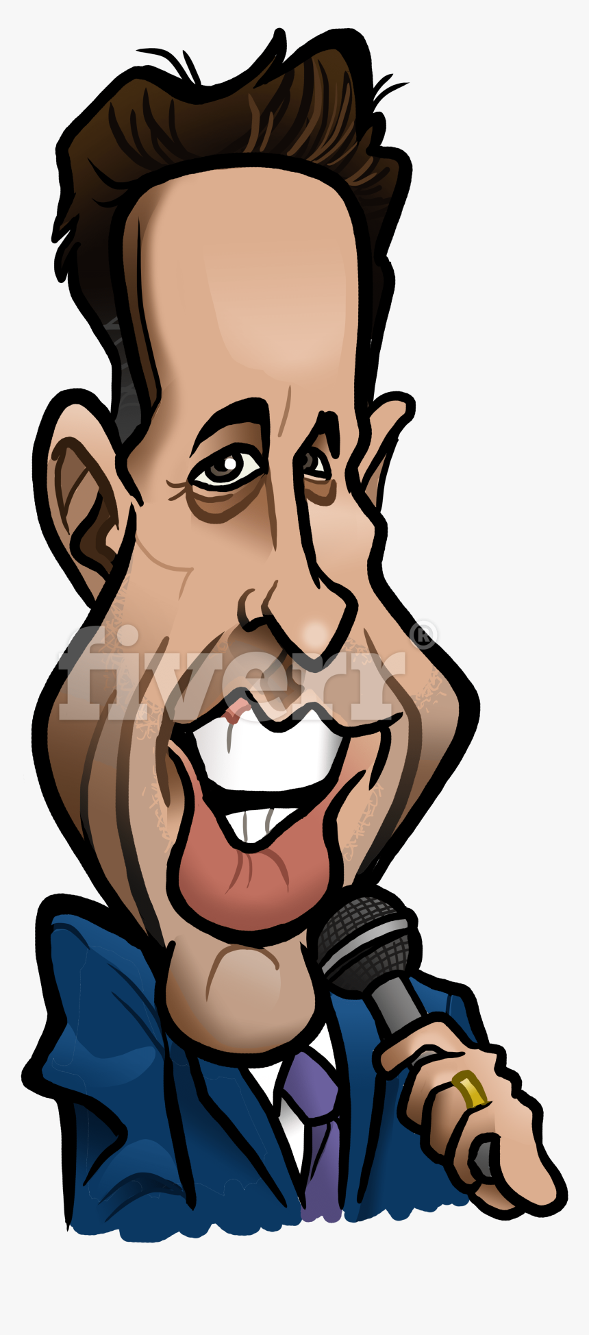 Draw A Caricature By Binarygod - White And Black Drawing Of A Celebrity, HD Png Download