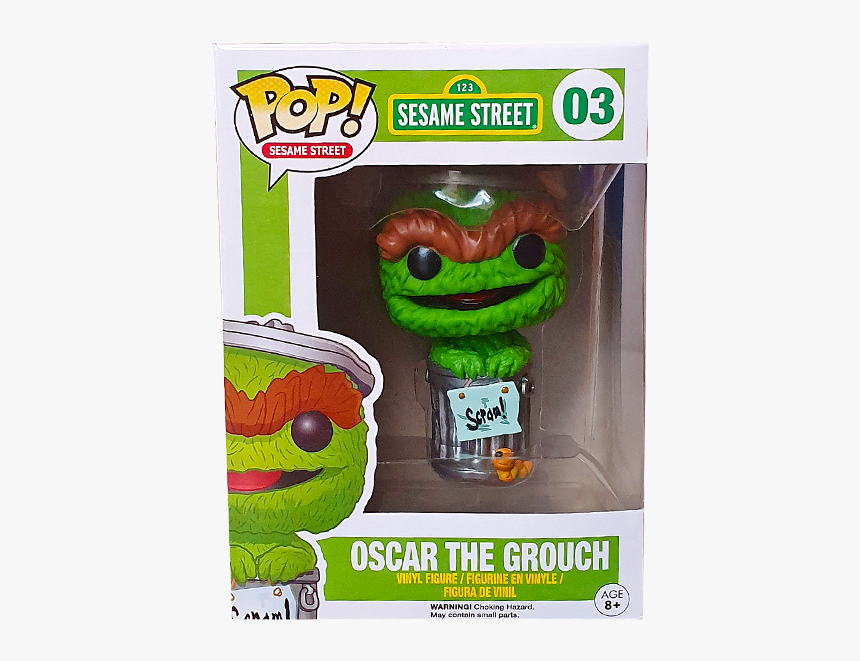 Oscar The Grouch Pop Figure, HD Png Download