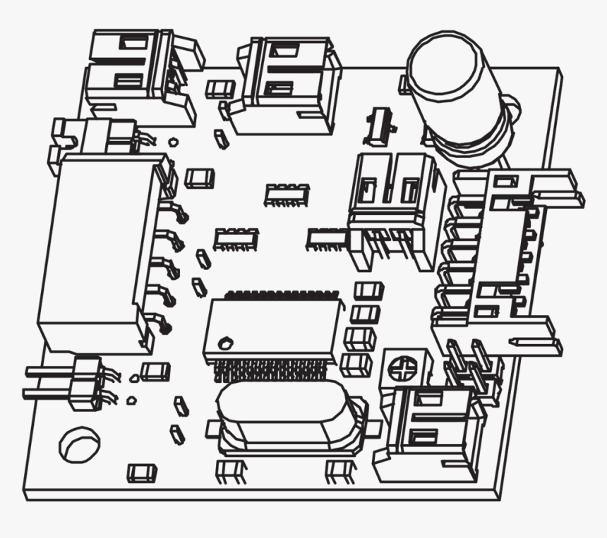 E-10776r 1 - Circuit Board Drawing, HD Png Download