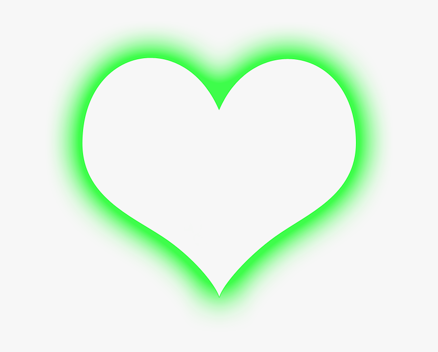 Green Glow Heart Transparent, HD Png Download
