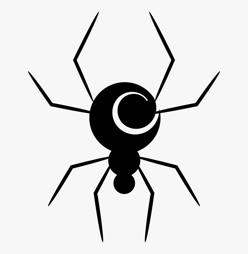 Line Art,angle,symmetry - Simple Pictures Of Spiders, HD Png Download
