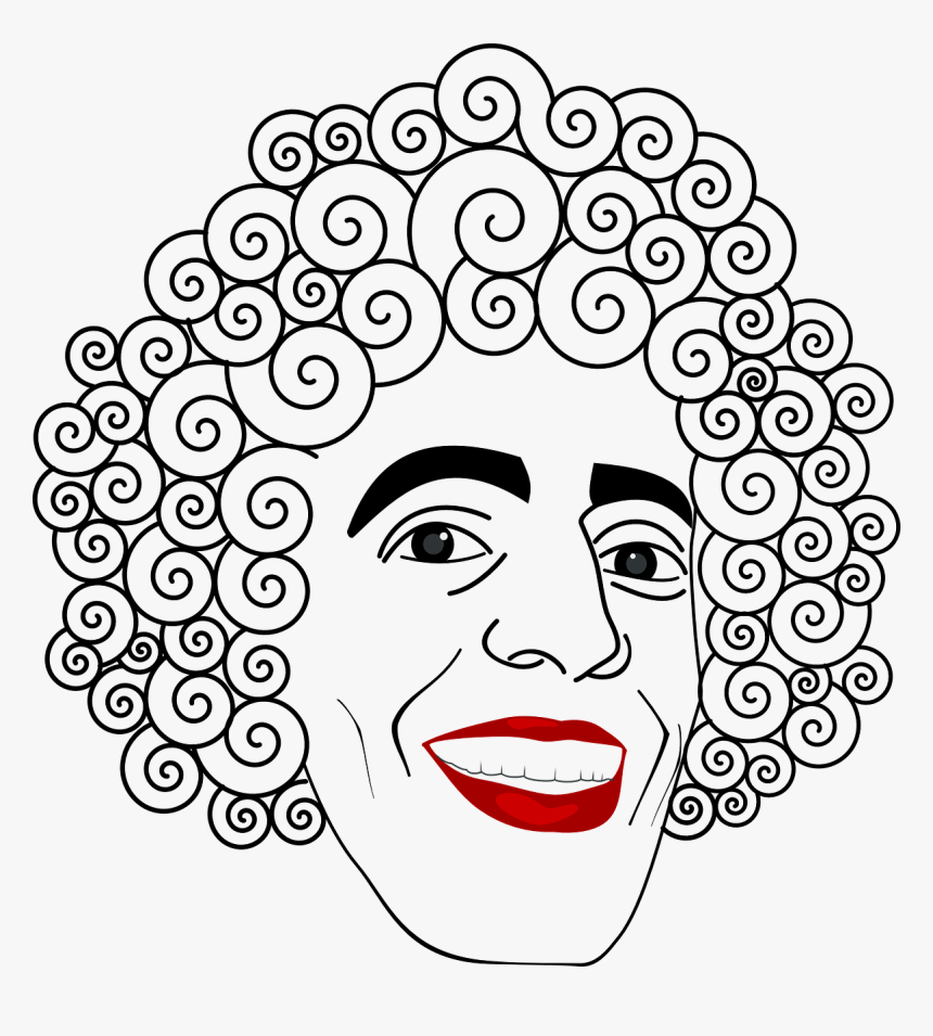 Clown Face Circus Free Picture - Curled Hair Clip Art, HD Png Download