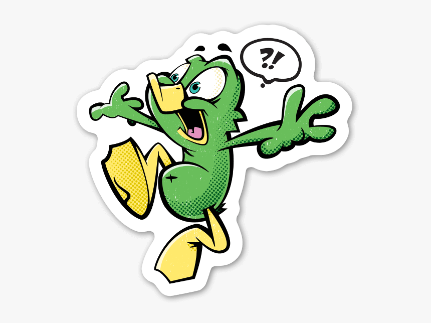 Surprised Duck Sticker, HD Png Download