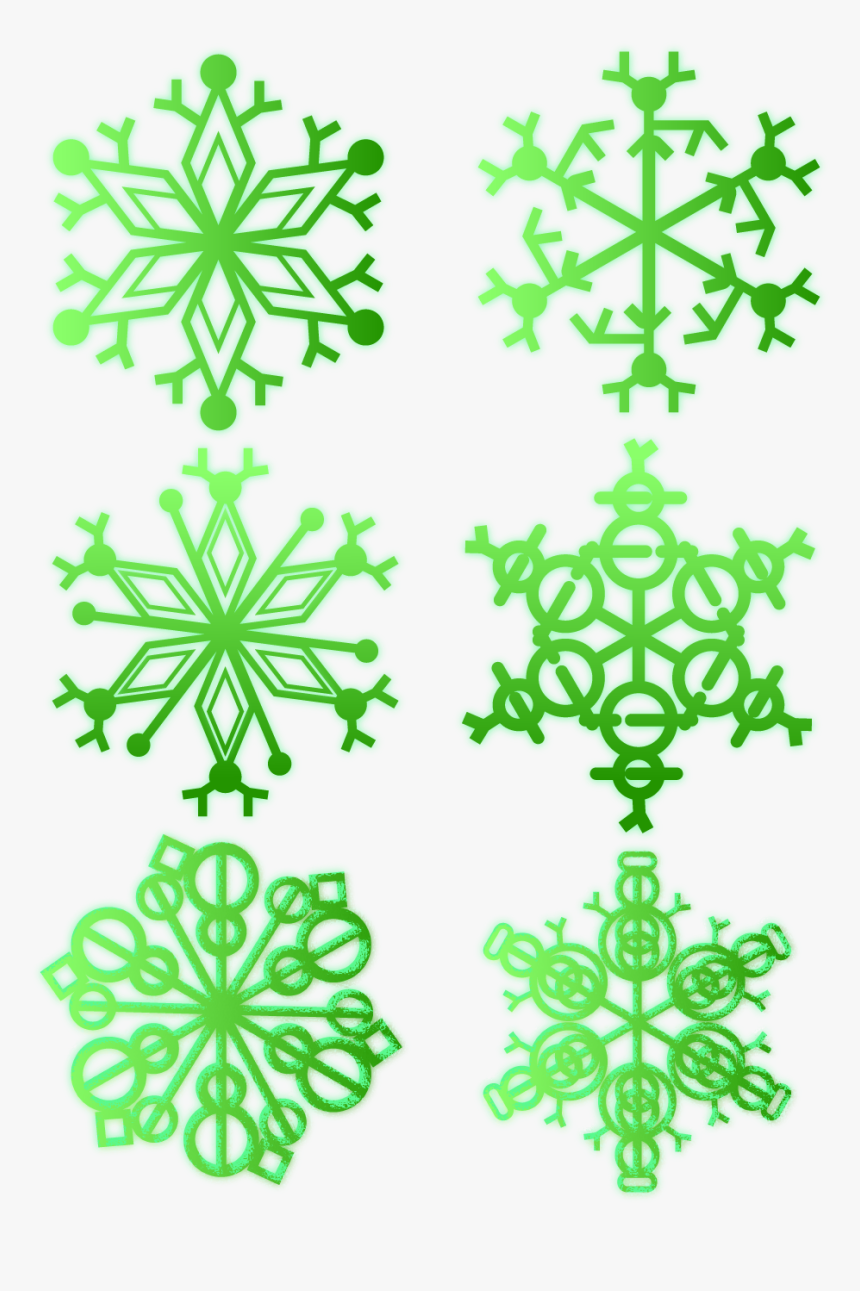 Green Snowflake Glow Fresh Png And Vector Image , Png, Transparent Png