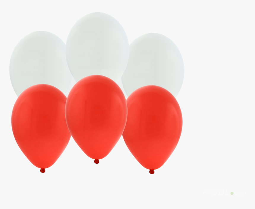 White And Red Balloons 20 Pce - Balony Białe I Czerwone, HD Png Download