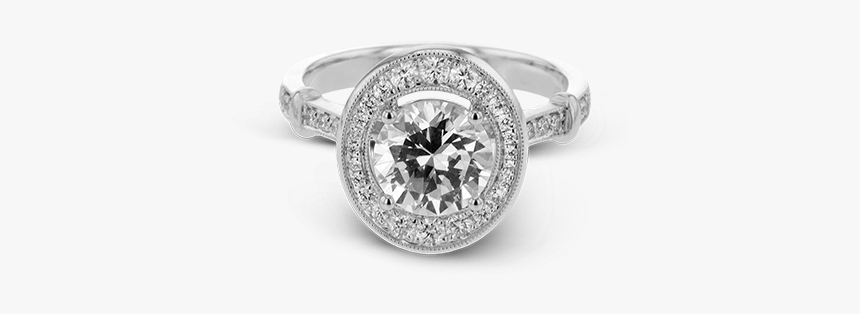 18k White Gold Engagement Ring - Engagement Ring, HD Png Download