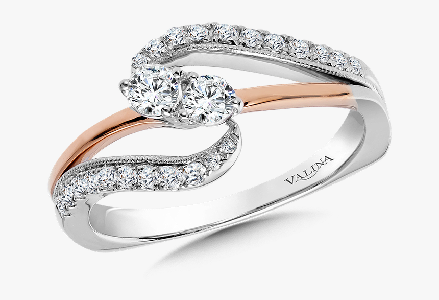 Valina Two-stone Diamond Engagement Ring Moutning In - Pre-engagement Ring, HD Png Download