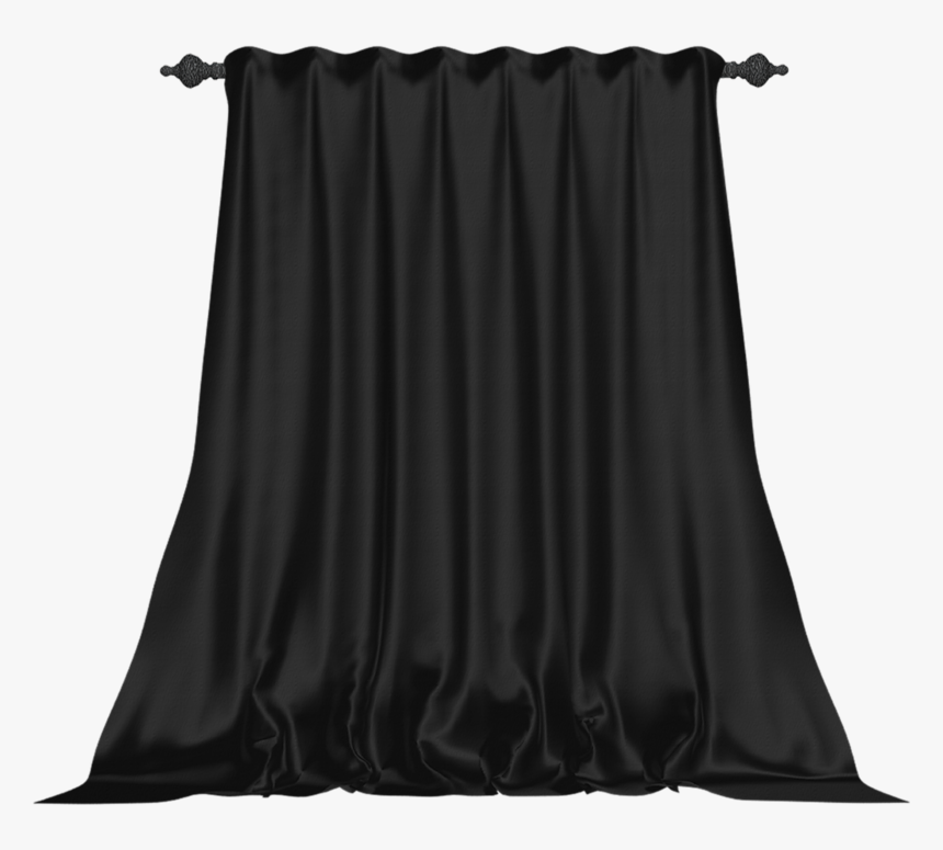Curtain White Black Curtains Dress Png Image High Quality - Transparent Black Curtains Png, Png Download