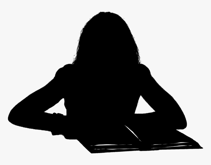 Reading Book Knowledge Free Picture - Woman Reading A Book Silhouette, HD Png Download
