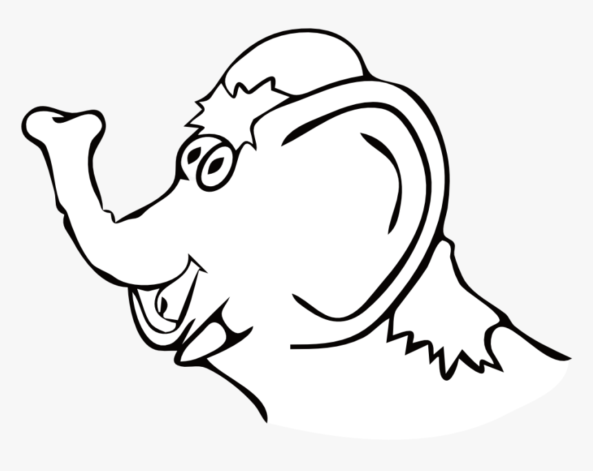 Baby Elephant Silhouette Clip Art - Elephant, HD Png Download