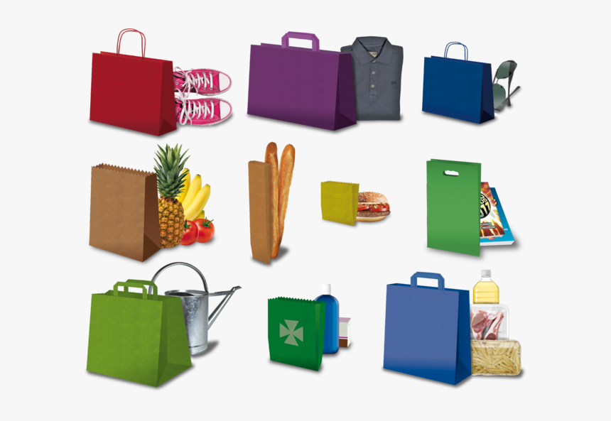 Nine Different Paper Bag Forms And Usages With Different - Different Kinds Of Paper Bags, HD Png Download