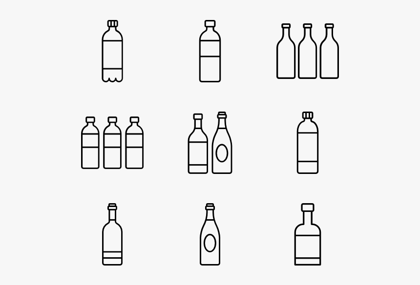 Plastic Bottle Line Icon, HD Png Download