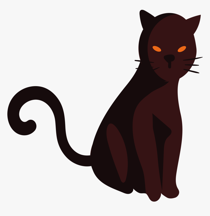 Transparent Cat Grooming Clipart - Black Cat, HD Png Download