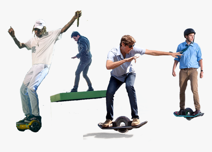 Header - Man On Hoverboard Png, Transparent Png