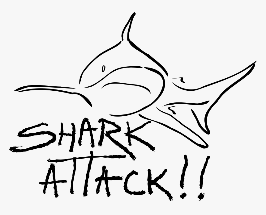 Shark Attack Cliparts - Clip Art, HD Png Download