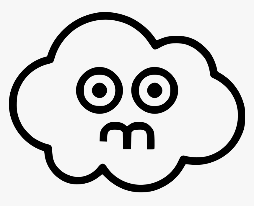 Alien Svg Ghost Transparent Smiley Face Emoticon - Cloud With Face, HD Png Download