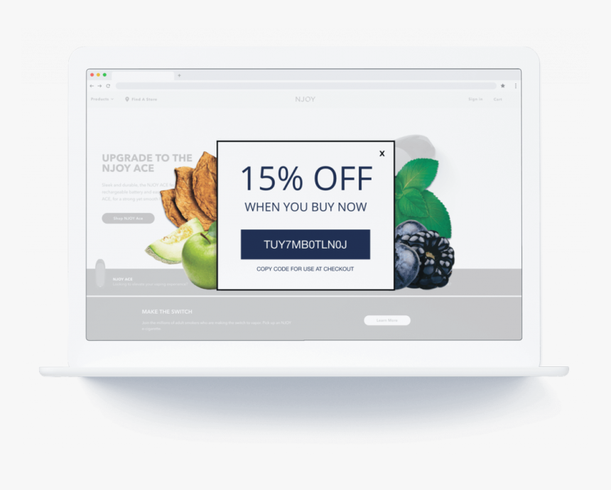 Justuno Exit Offer Product - Website, HD Png Download