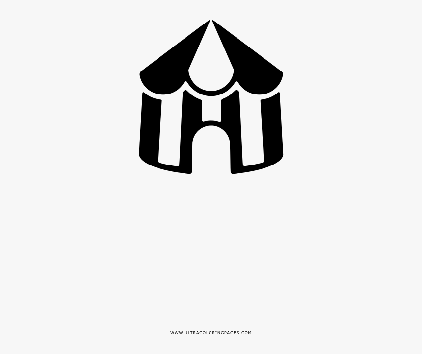 Circus Tent Coloring Page, HD Png Download