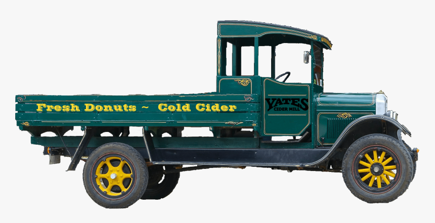 Delivery Truck Cut Donuts And Cider - Trailer Truck, HD Png Download