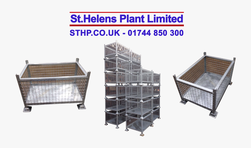 Metal Mesh Steel Bin - Scaffold Stillage, HD Png Download