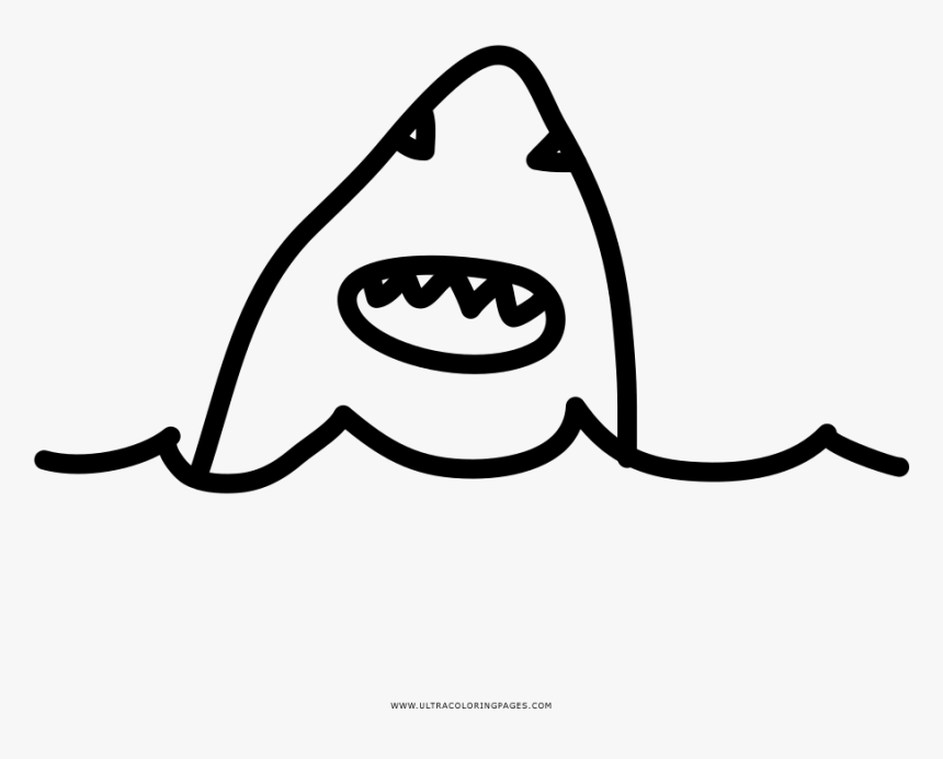 Shark Attack Coloring Page, HD Png Download