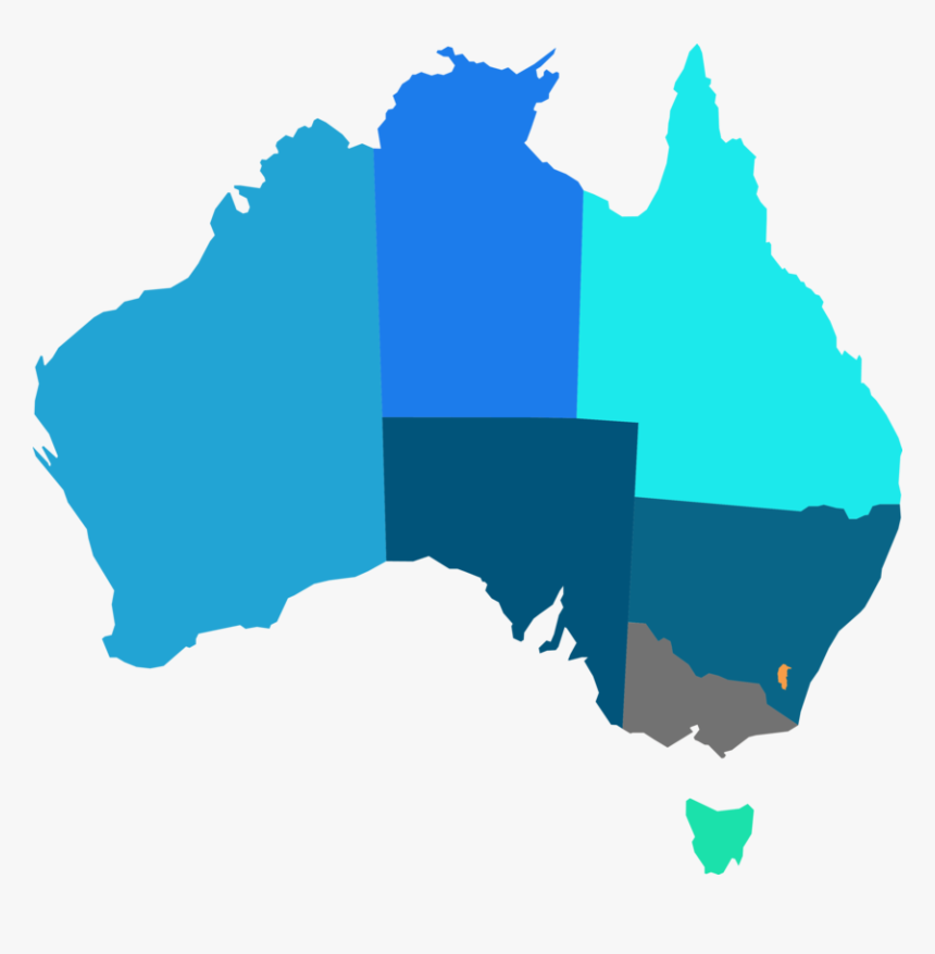 Where To Get Hoverboards From - Australia States Map Png, Transparent Png