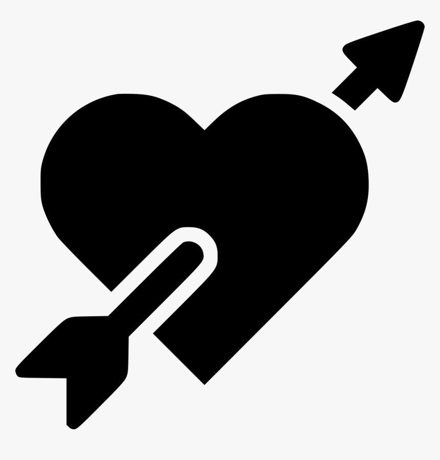 Heart Pierced By Arrow Comments - Vector Graphics, HD Png Download