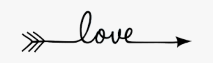 Love Arrow Png - Calligraphy, Transparent Png