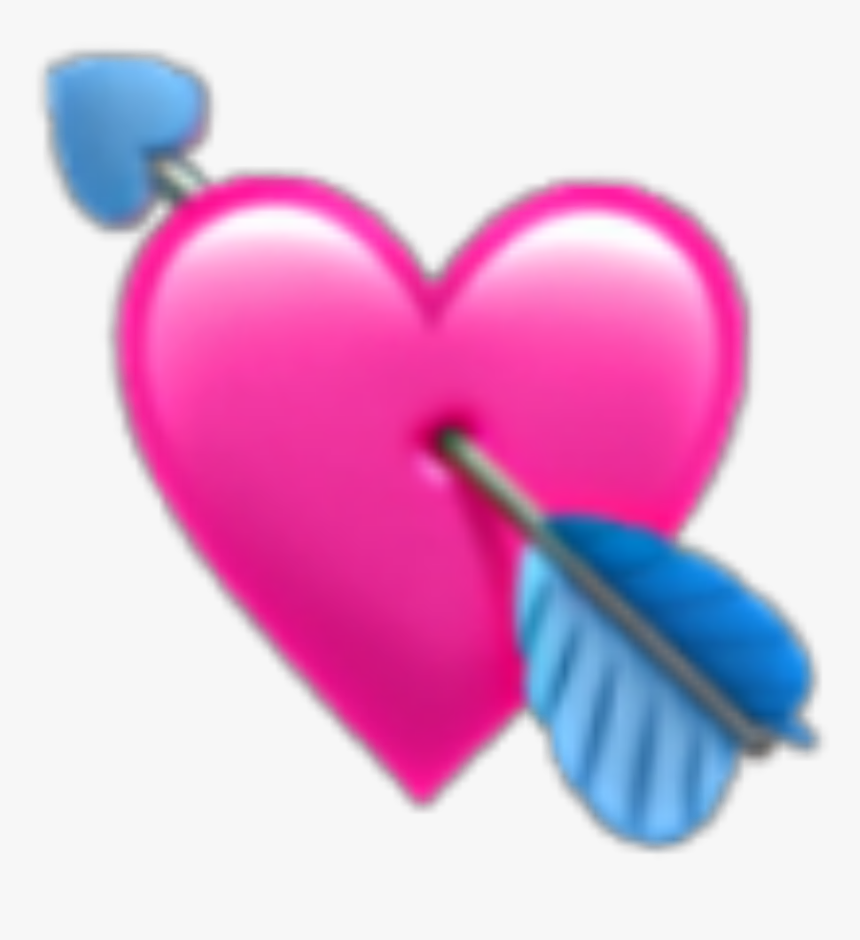 #heart #arrow #heartwitharrowthroughit #heartarrow - Transparent Background Heart Emoji Png, Png Download