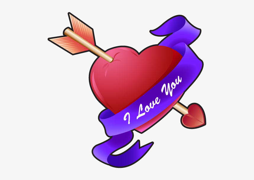 Free Clip Art - Valentines Day Heart With Arrow, HD Png Download