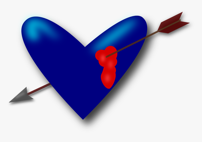 Heart Love Valentine Arrow Png Image - Broken Blood From Heart With Arrow, Transparent Png