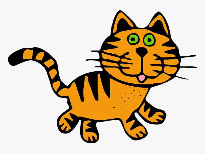 Cat, Tabby, Roux, Feline, Animal, Drawing, Content, - Cat Drawing Cat Art, HD Png Download