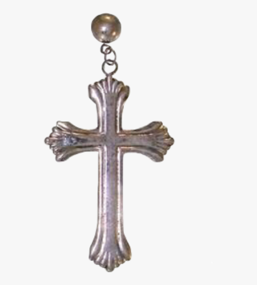 #cross #silverchain #gothic - Ukiran Salib, HD Png Download