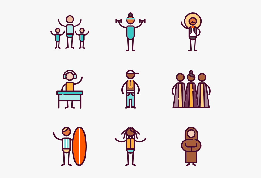 Linear Musical Genres - Surfing Minimal Vector Icon, HD Png Download