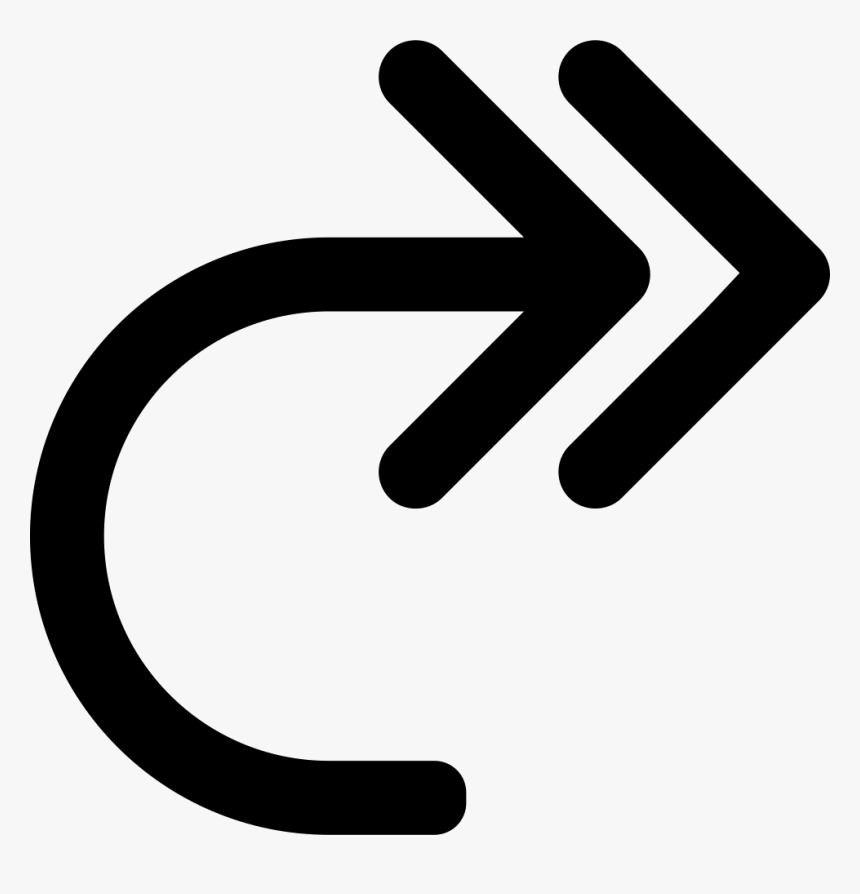 Double Curve Arrow To The Right Comments - Strzałka Render Png, Transparent Png