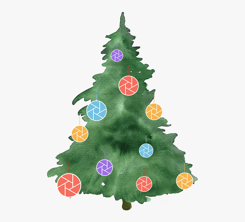 Christmas Tree Transparent Watercolor, HD Png Download