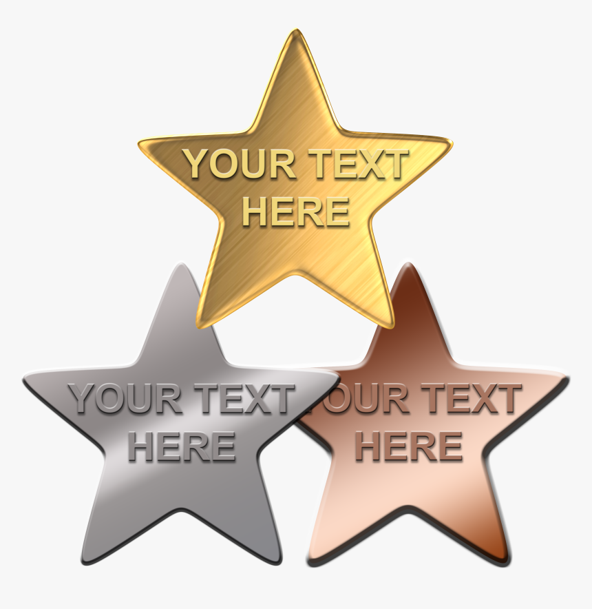Embossed Star Badges - Star Badges, HD Png Download