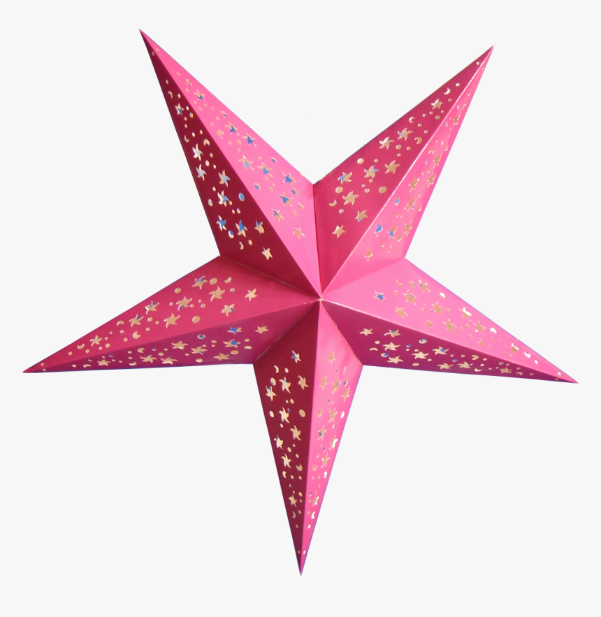 Origami Decoration Led Paper Lantern Star Shape Ceiling - Julstjärna Grön, HD Png Download