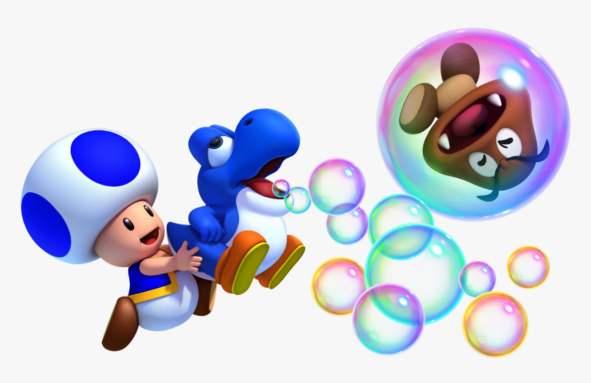 No Caption Provided - New Super Mario Bros U Blue Yoshi, HD Png Download