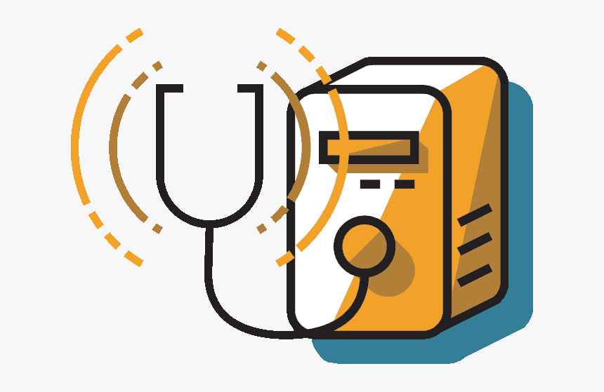 Illustration Of A Stethoscope Checking Up On A Computer, HD Png Download