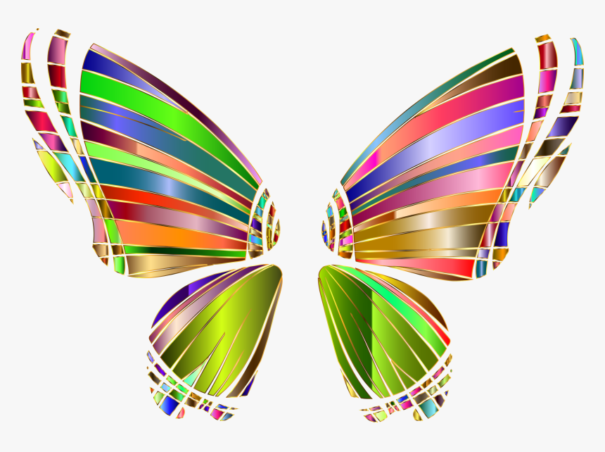 This Free Icons Png Design Of Rgb Butterfly Silhouette - Butterfly Wings No Background, Transparent Png