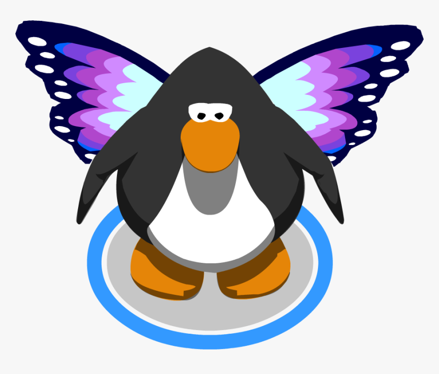 Purple Butterfly Wings Cu Ig - Club Penguin Trumpet, HD Png Download
