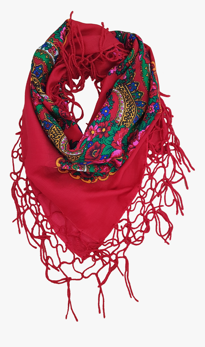 Red Scarf Folk - Scarf, HD Png Download