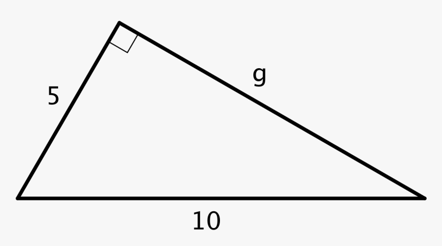 A Right Triangle, Where One Leg Has A Length Of 5 Units,, HD Png Download