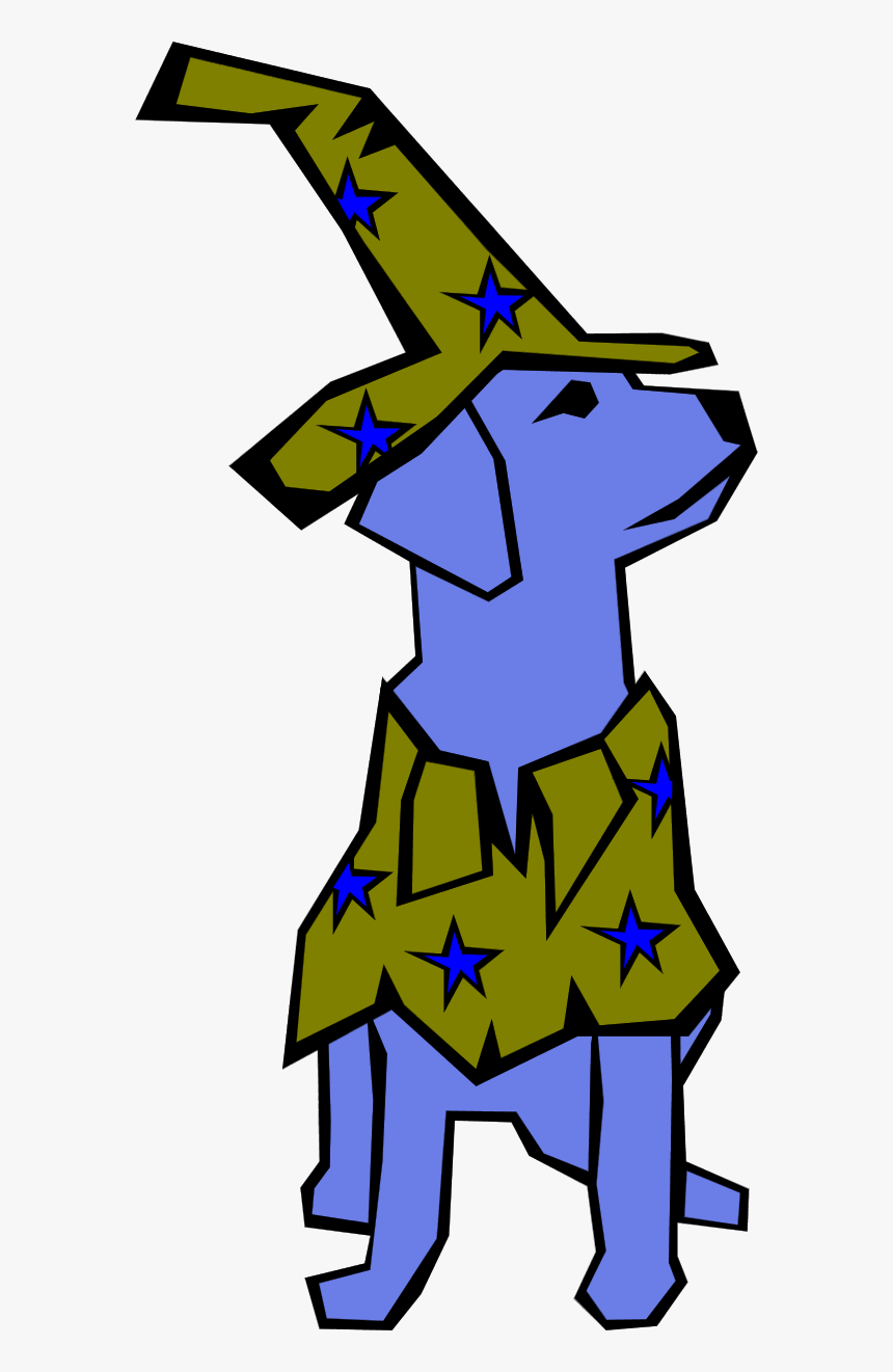 Dog Sitting Wearing Tall Hat - Drawings Animal Straight Lines, HD Png Download