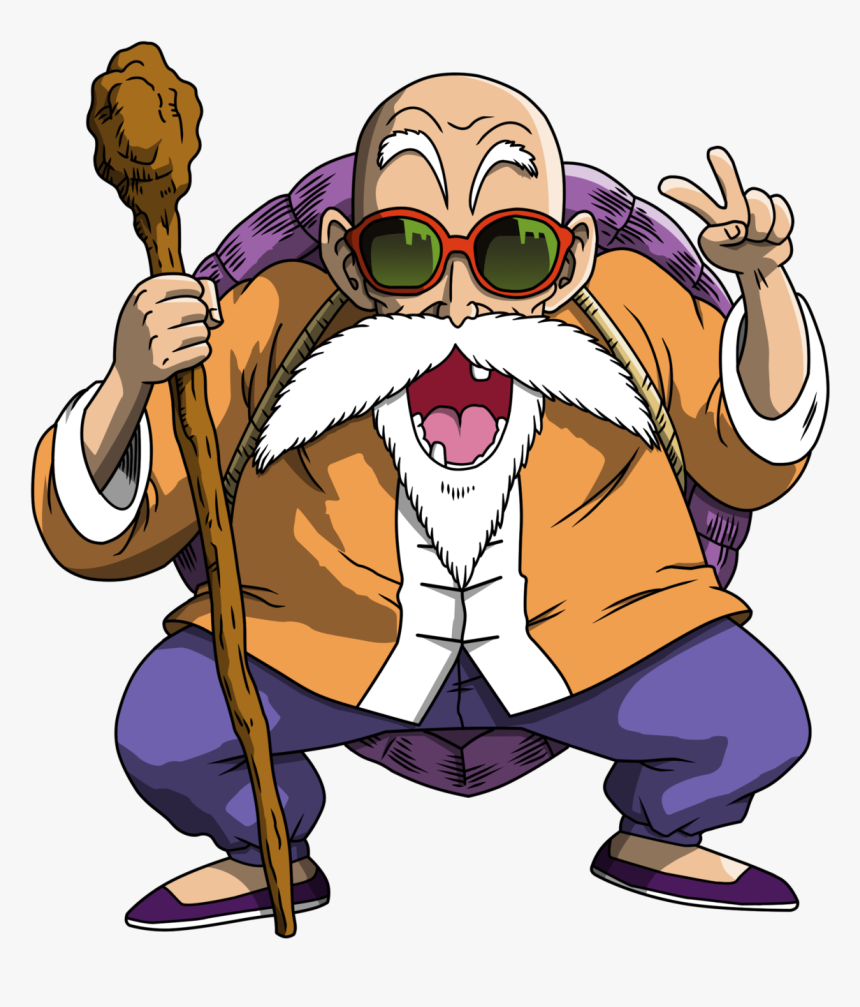 A Vara Is A Long Thin Stick - Master Roshi Peace Sign, HD Png Download